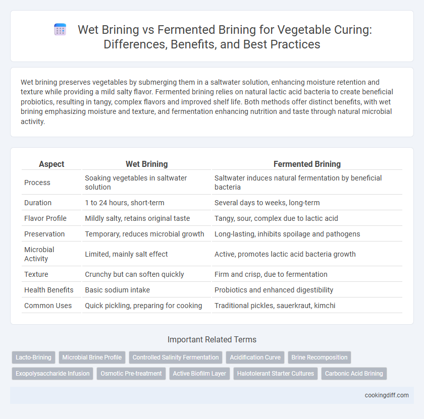 Wet Brining vs Fermented Brining for Vegetable Curing: Differences, Benefits, and Best Practices