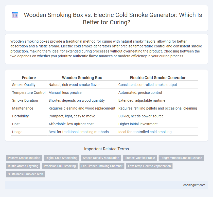 Wooden Smoking Box vs. Electric Cold Smoke Generator: Which Is Better for Curing?
