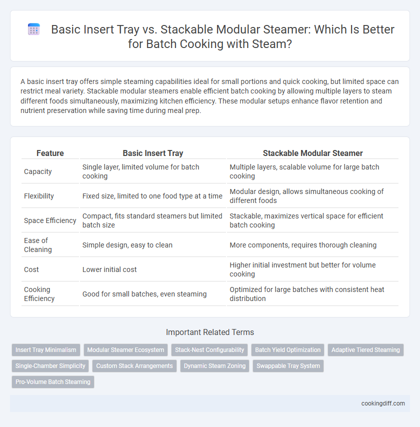 Basic Insert Tray vs. Stackable Modular Steamer: Which Is Better for Batch Cooking with Steam?