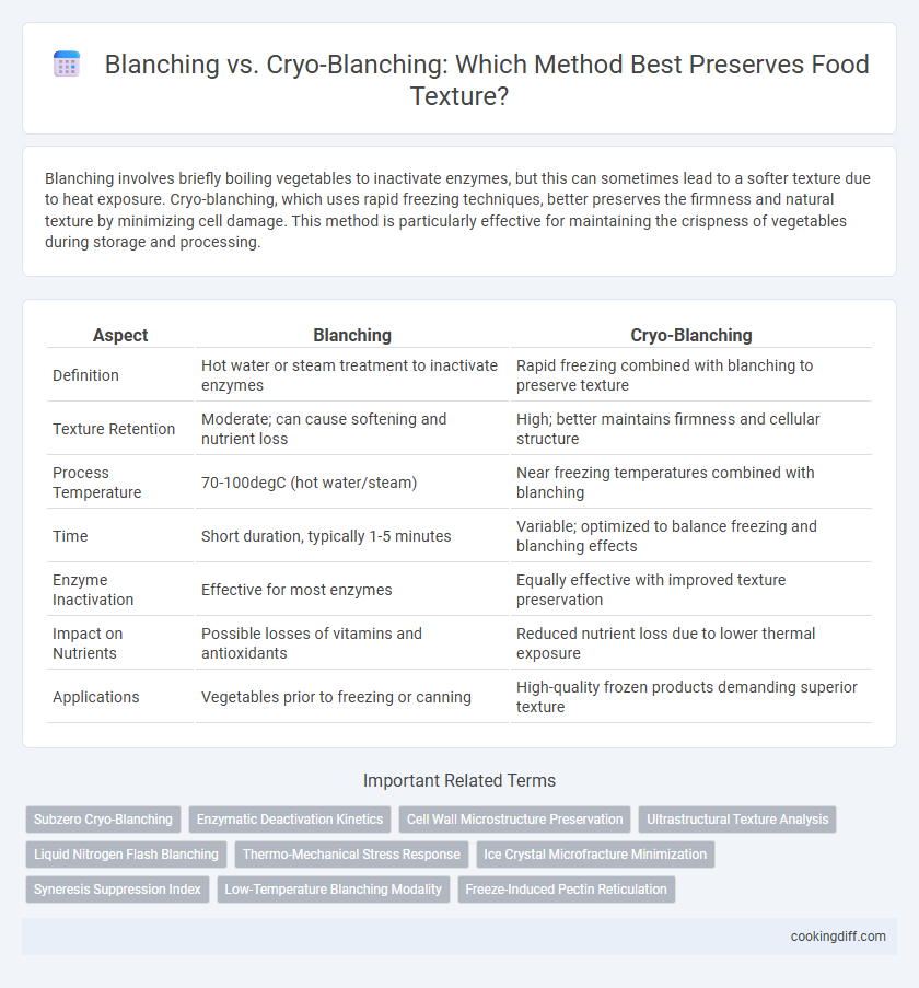 Blanching vs. Cryo-Blanching: Which Method Best Preserves Food Texture?