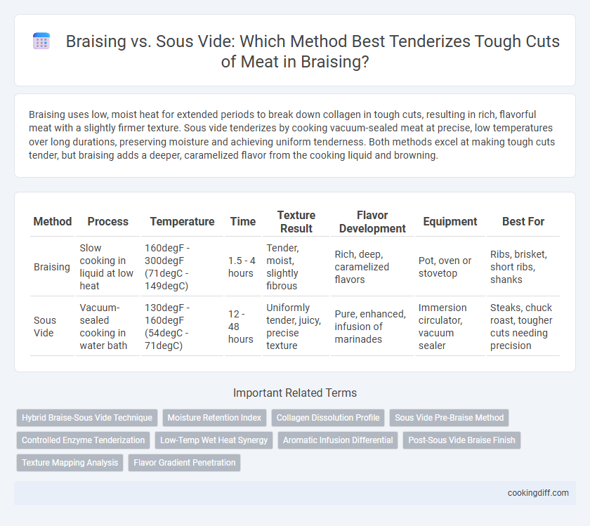Braising vs. Sous Vide: Which Method Best Tenderizes Tough Cuts of Meat in Braising?
