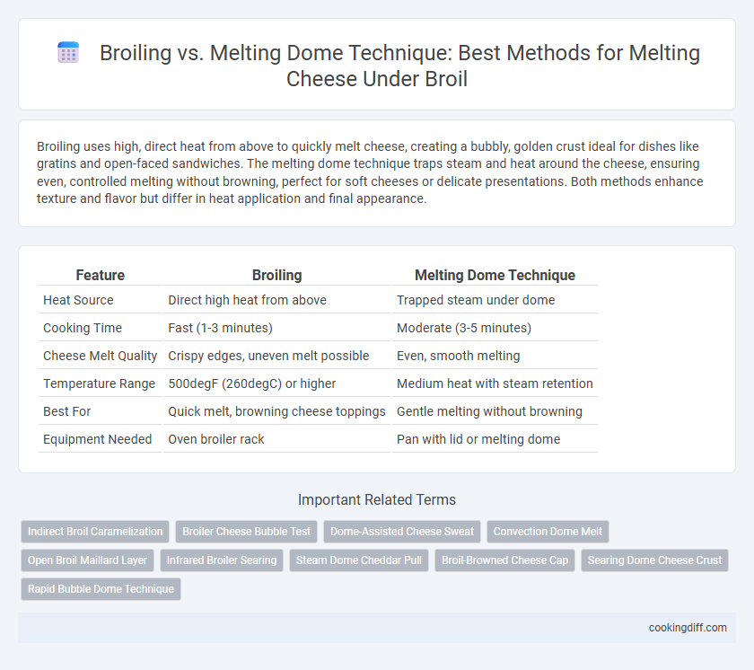 Broiling vs. Melting Dome Technique: Best Methods for Melting Cheese Under Broil