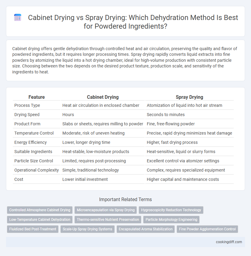 Cabinet Drying vs Spray Drying: Which Dehydration Method Is Best for Powdered Ingredients?