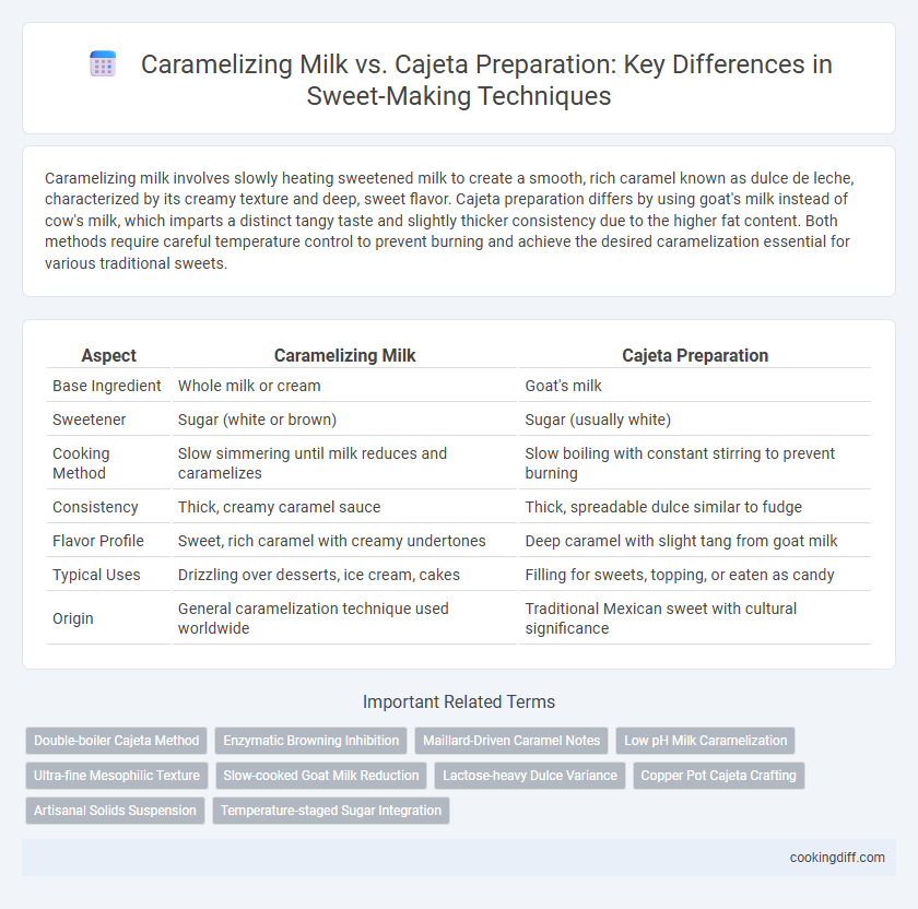 Caramelizing Milk vs. Cajeta Preparation: Key Differences in Sweet-Making Techniques