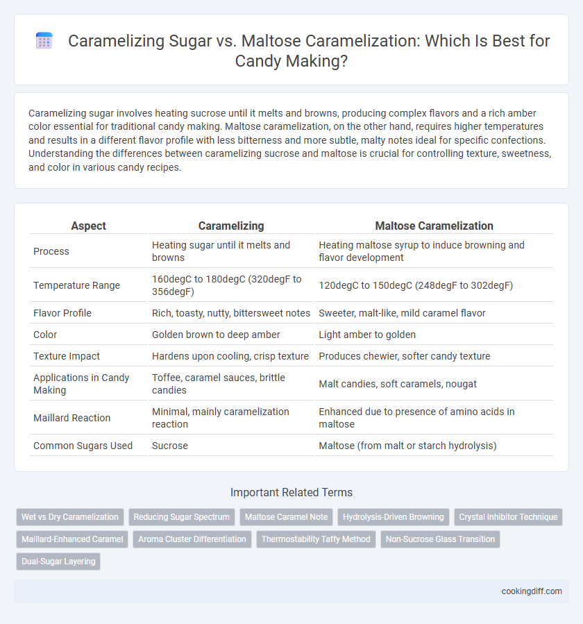 Caramelizing Sugar vs. Maltose Caramelization: Which Is Best for Candy Making?