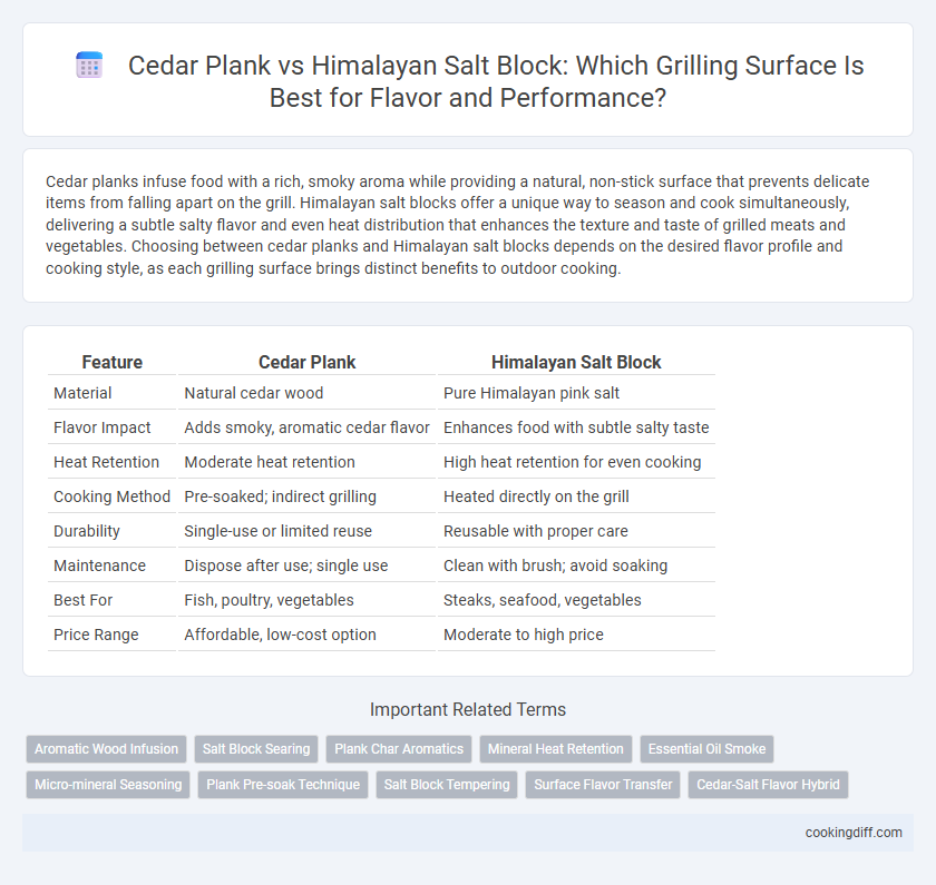 Cedar Plank vs Himalayan Salt Block: Which Grilling Surface Is Best for Flavor and Performance?