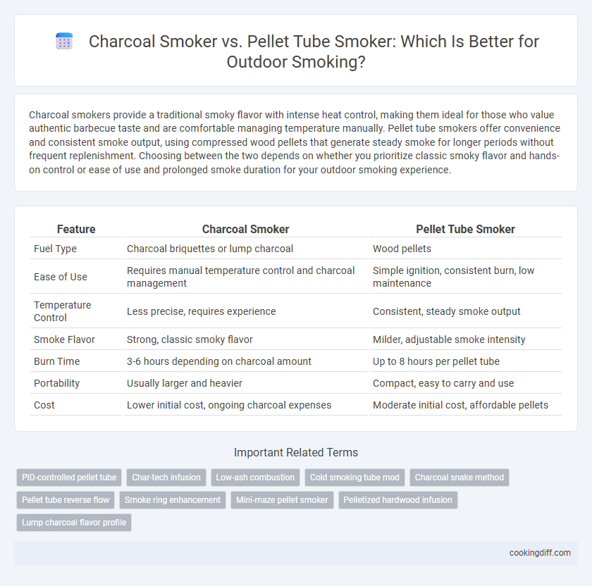 Charcoal Smoker vs. Pellet Tube Smoker: Which Is Better for Outdoor Smoking?