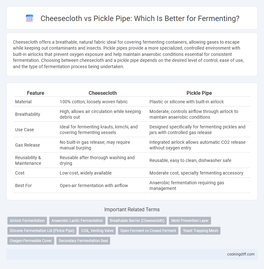 Cheesecloth vs Pickle Pipe: Which Is Better for Fermenting?