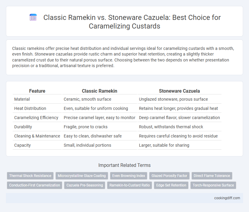 Classic Ramekin vs. Stoneware Cazuela: Best Choice for Caramelizing Custards
