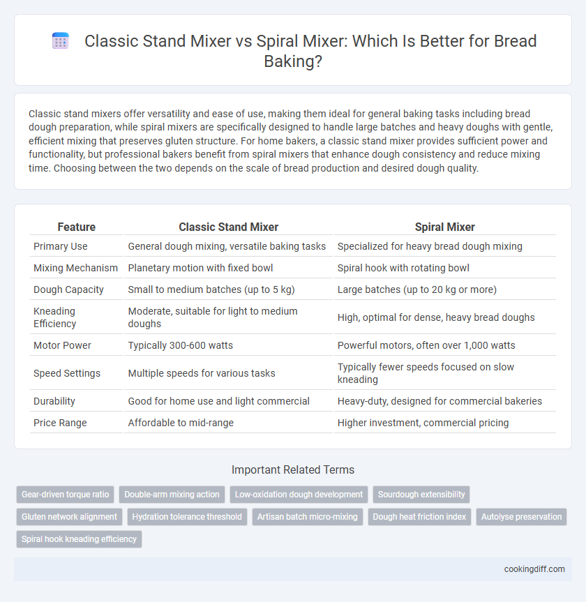 Classic Stand Mixer vs Spiral Mixer: Which Is Better for Bread Baking?