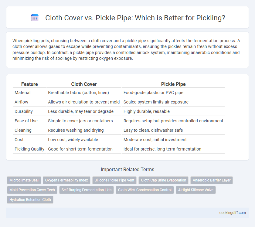 Cloth Cover vs. Pickle Pipe: Which is Better for Pickling?