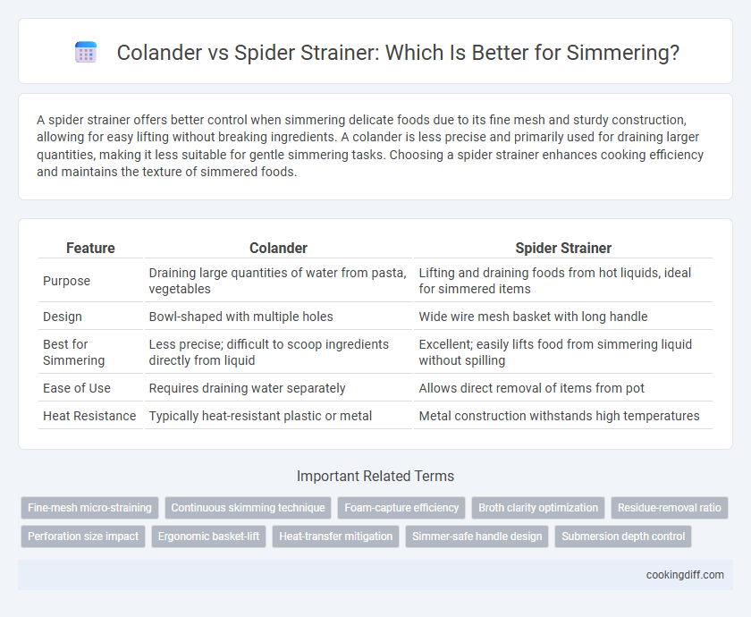 Colander vs Spider Strainer: Which Is Better for Simmering?
