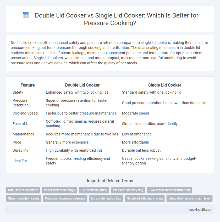 Double Lid Cooker vs Single Lid Cooker: Which Is Better for Pressure Cooking?