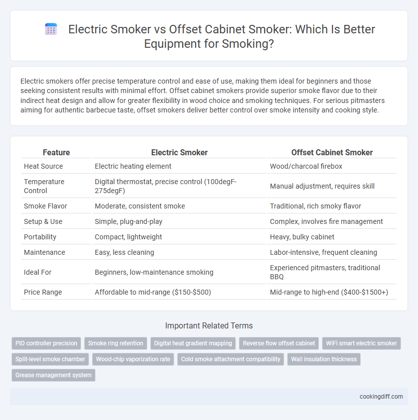 Electric Smoker vs Offset Cabinet Smoker: Which Is Better Equipment for Smoking?