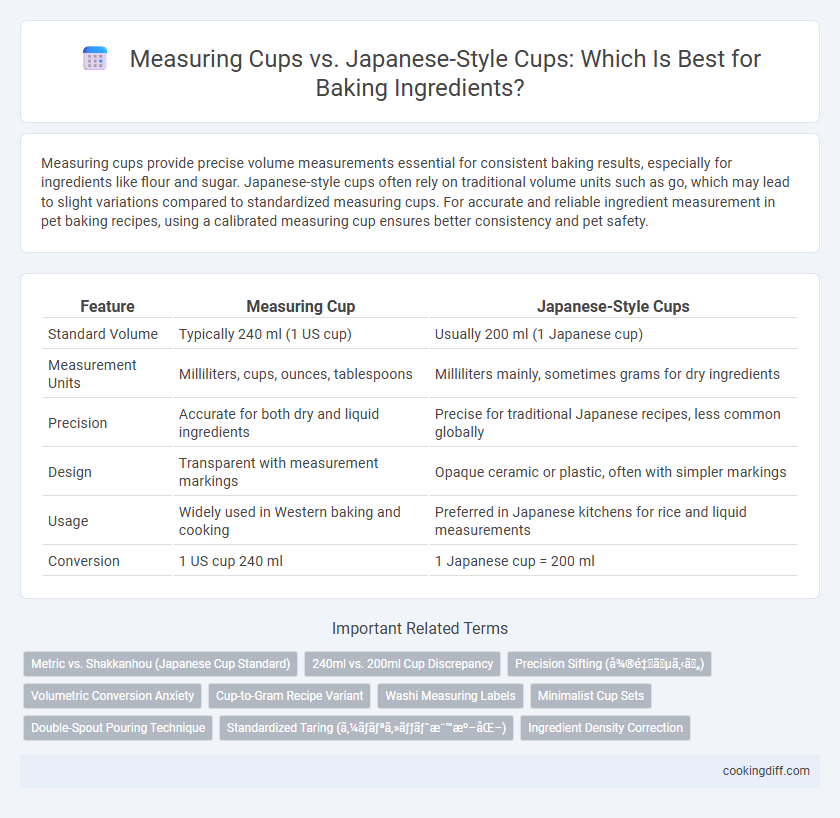 Measuring Cups vs. Japanese-Style Cups: Which Is Best for Baking Ingredients?