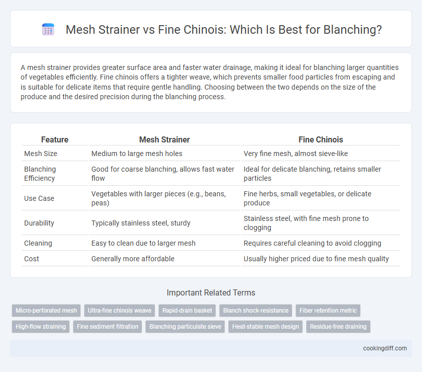 Mesh Strainer vs Fine Chinois: Which Is Best for Blanching?