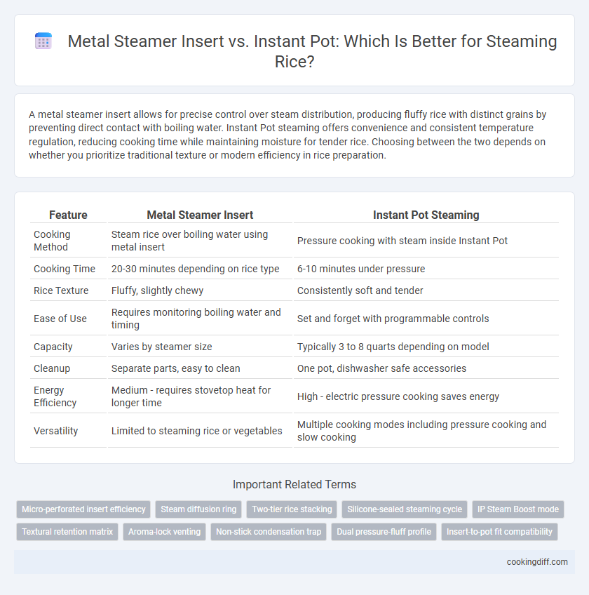 Metal Steamer Insert vs. Instant Pot: Which Is Better for Steaming Rice?