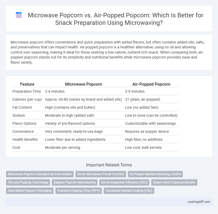 Microwave Popcorn vs. Air-Popped Popcorn: Which Is Better for Snack Preparation Using Microwaving?