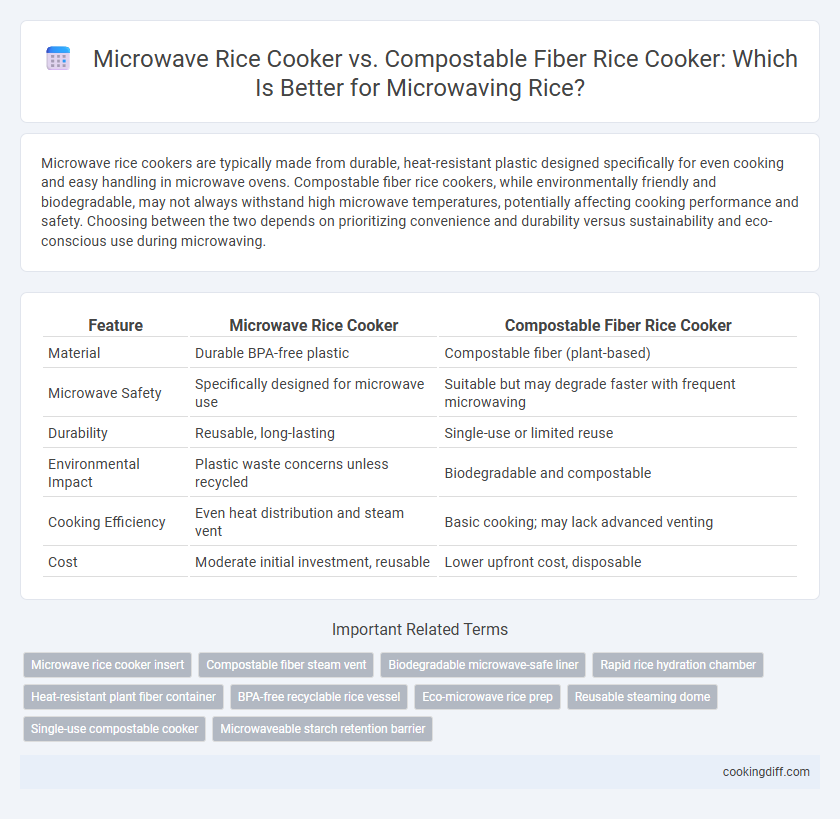 Microwave Rice Cooker vs. Compostable Fiber Rice Cooker: Which Is Better for Microwaving Rice?