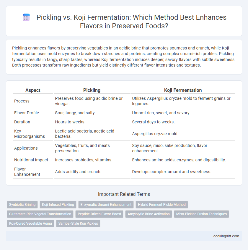 Pickling vs. Koji Fermentation: Which Method Best Enhances Flavors in Preserved Foods?