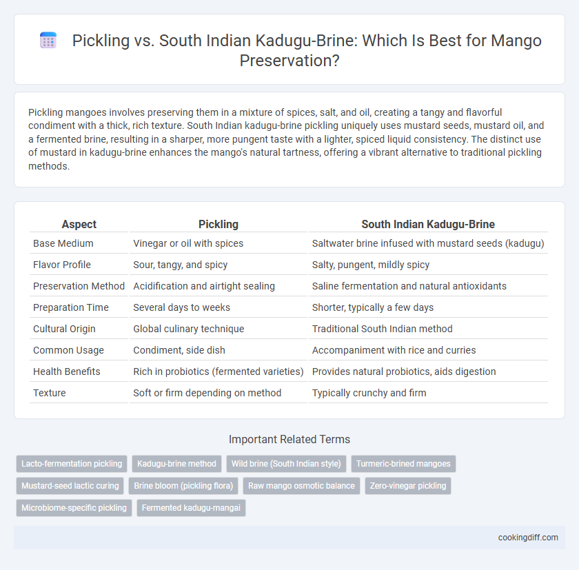 Pickling vs. South Indian Kadugu-Brine: Which Is Best for Mango Preservation?
