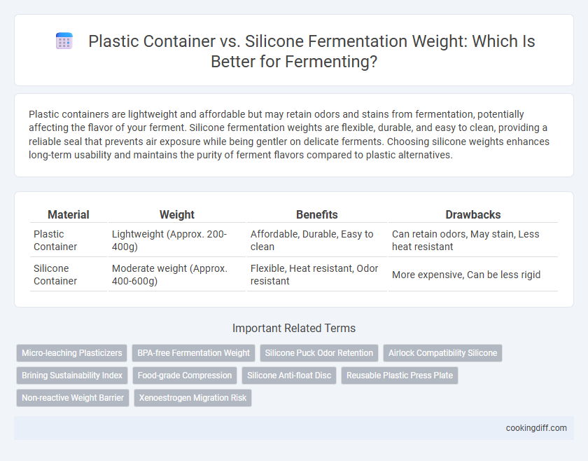 Plastic Container vs. Silicone Fermentation Weight: Which Is Better for Fermenting?