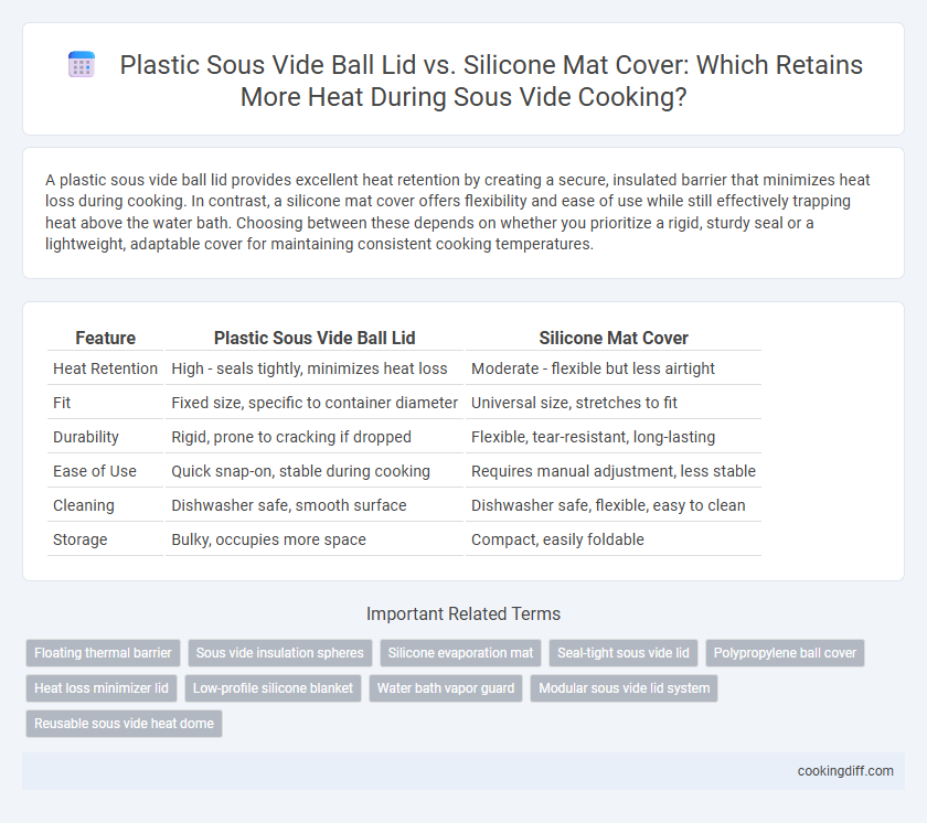 Plastic Sous Vide Ball Lid vs. Silicone Mat Cover: Which Retains More Heat During Sous Vide Cooking?