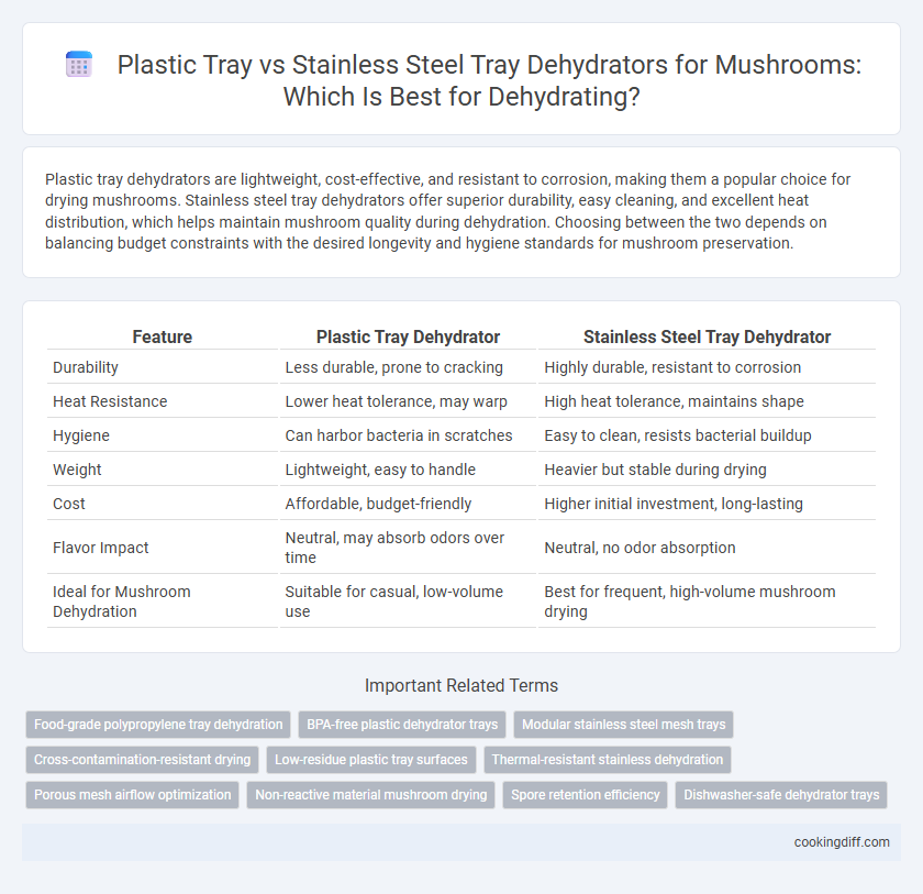 Plastic Tray vs Stainless Steel Tray Dehydrators for Mushrooms: Which Is Best for Dehydrating?