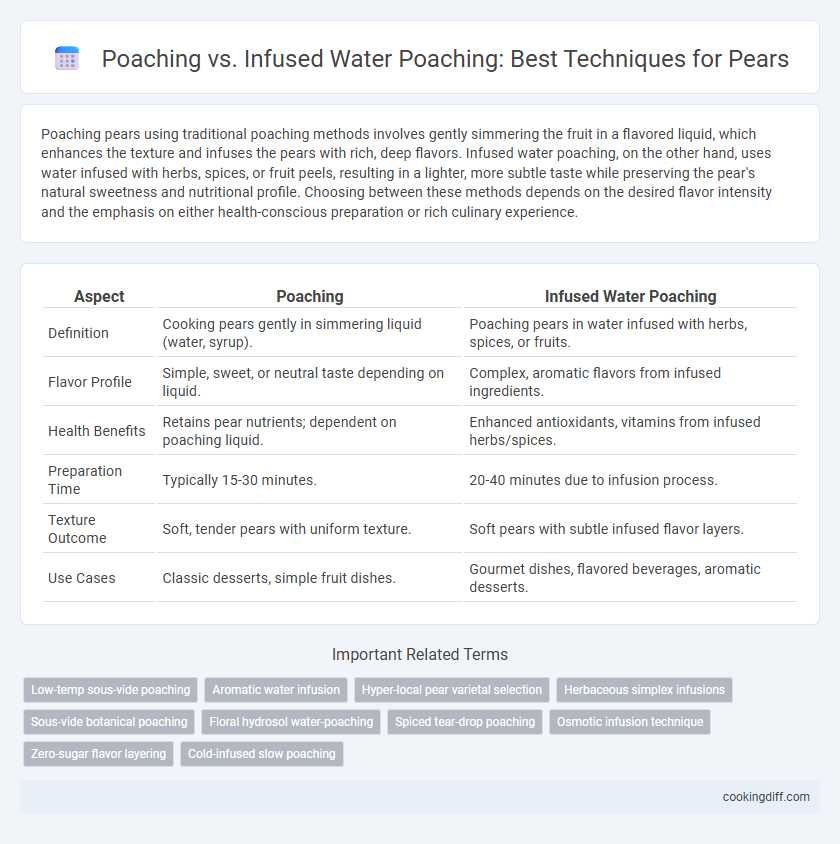 Poaching vs. Infused Water Poaching: Best Techniques for Pears