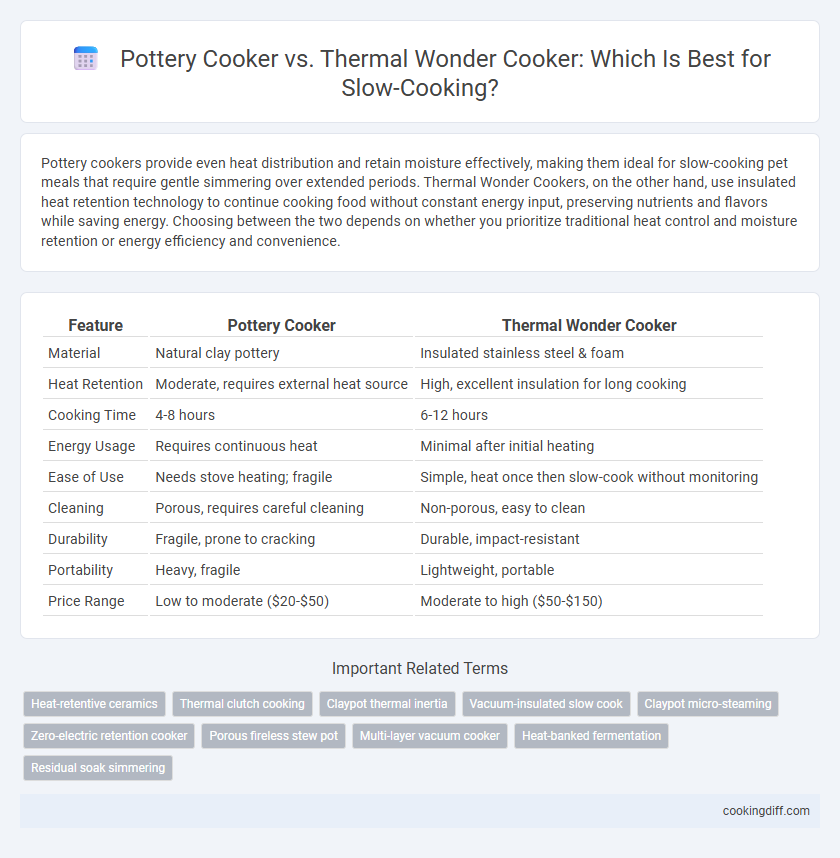 Pottery Cooker vs. Thermal Wonder Cooker: Which Is Best for Slow-Cooking?