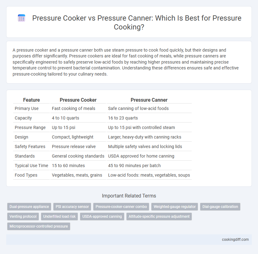 Pressure Cooker vs Pressure Canner: Which Is Best for Pressure Cooking?