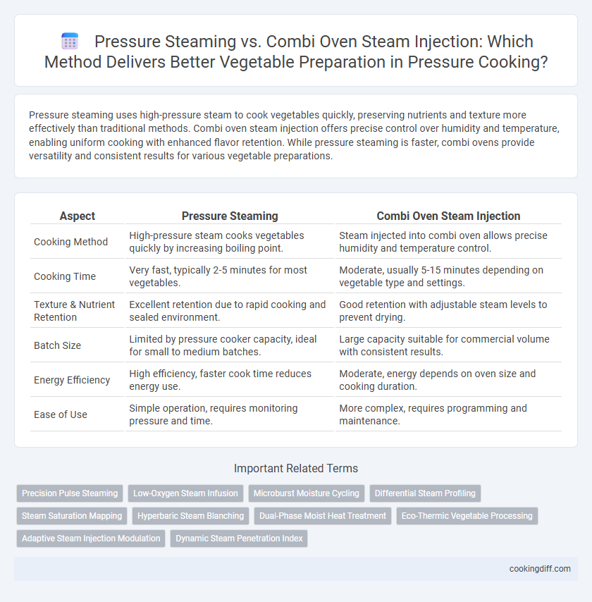 Pressure Steaming vs. Combi Oven Steam Injection: Which Method Delivers Better Vegetable Preparation in Pressure Cooking?