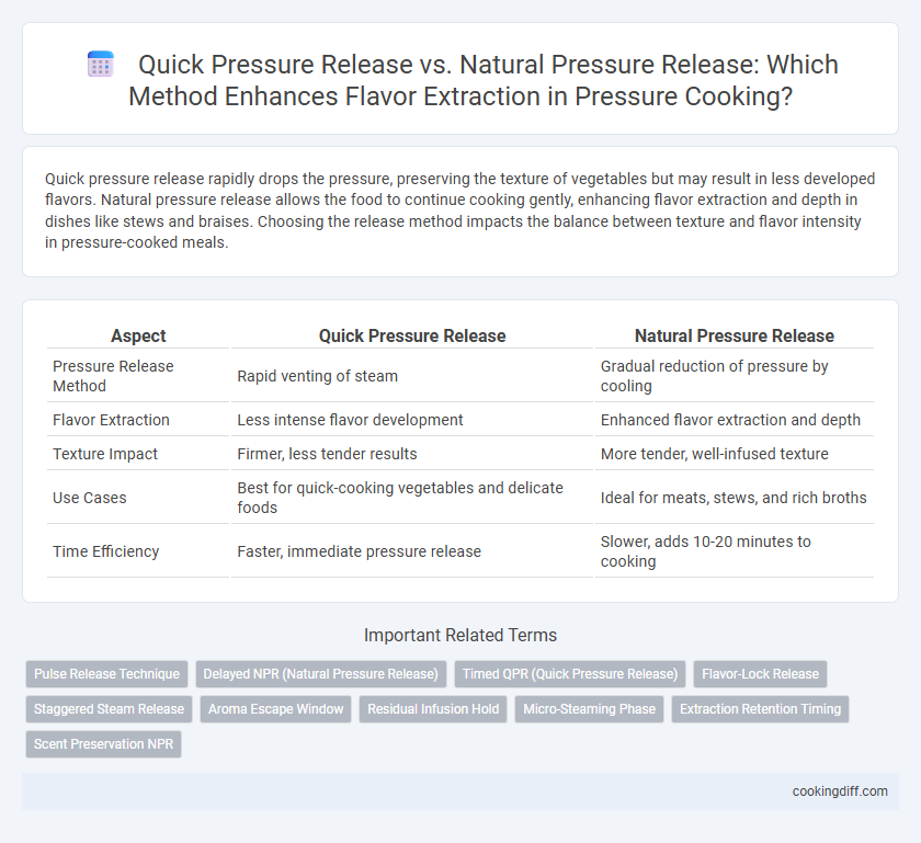 Quick Pressure Release vs. Natural Pressure Release: Which Method Enhances Flavor Extraction in Pressure Cooking?