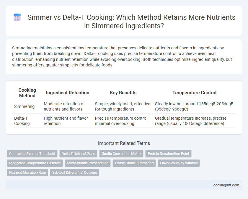 Simmer vs Delta-T Cooking: Which Method Retains More Nutrients in Simmered Ingredients?