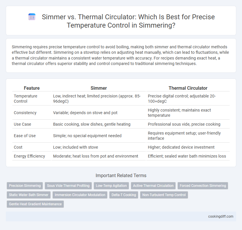 Simmer vs. Thermal Circulator: Which Is Best for Precise Temperature Control in Simmering?