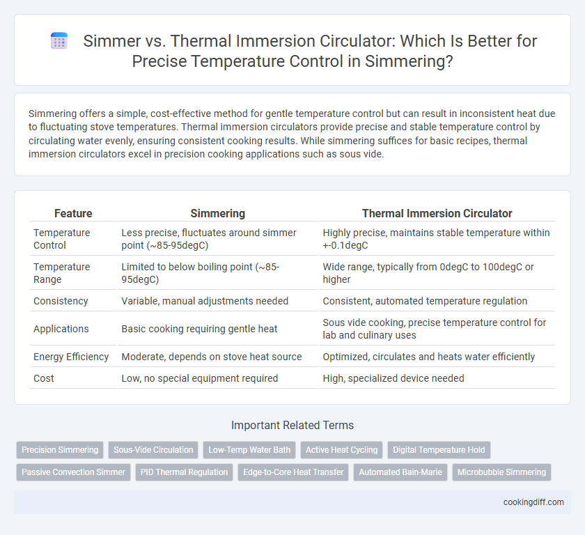 Simmer vs. Thermal Immersion Circulator: Which Is Better for Precise Temperature Control in Simmering?
