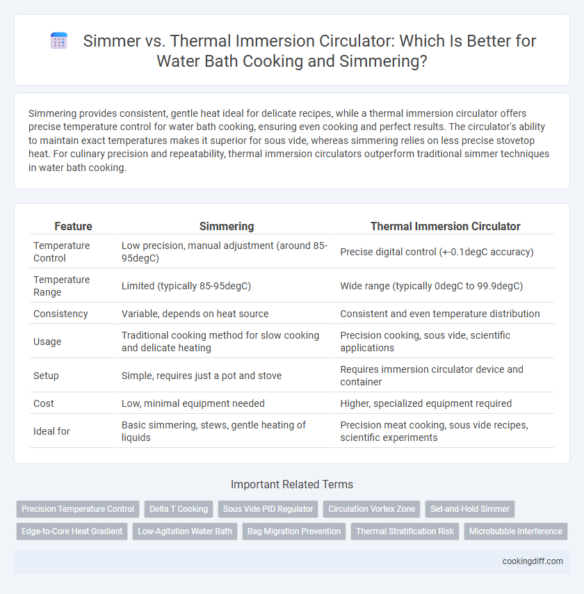 Simmer vs. Thermal Immersion Circulator: Which Is Better for Water Bath Cooking and Simmering?