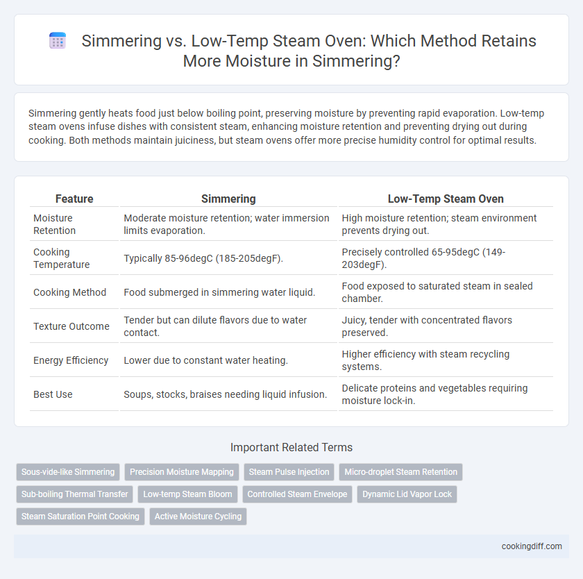 Simmering vs. Low-Temp Steam Oven: Which Method Retains More Moisture in Simmering?