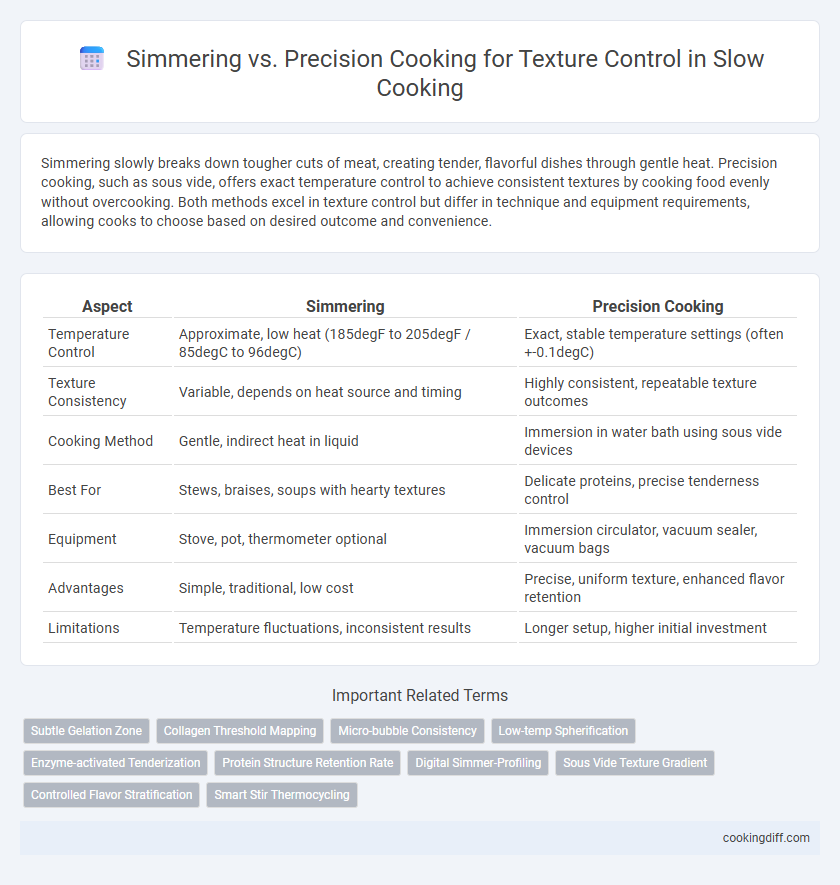 Simmering vs. Precision Cooking for Texture Control in Slow Cooking