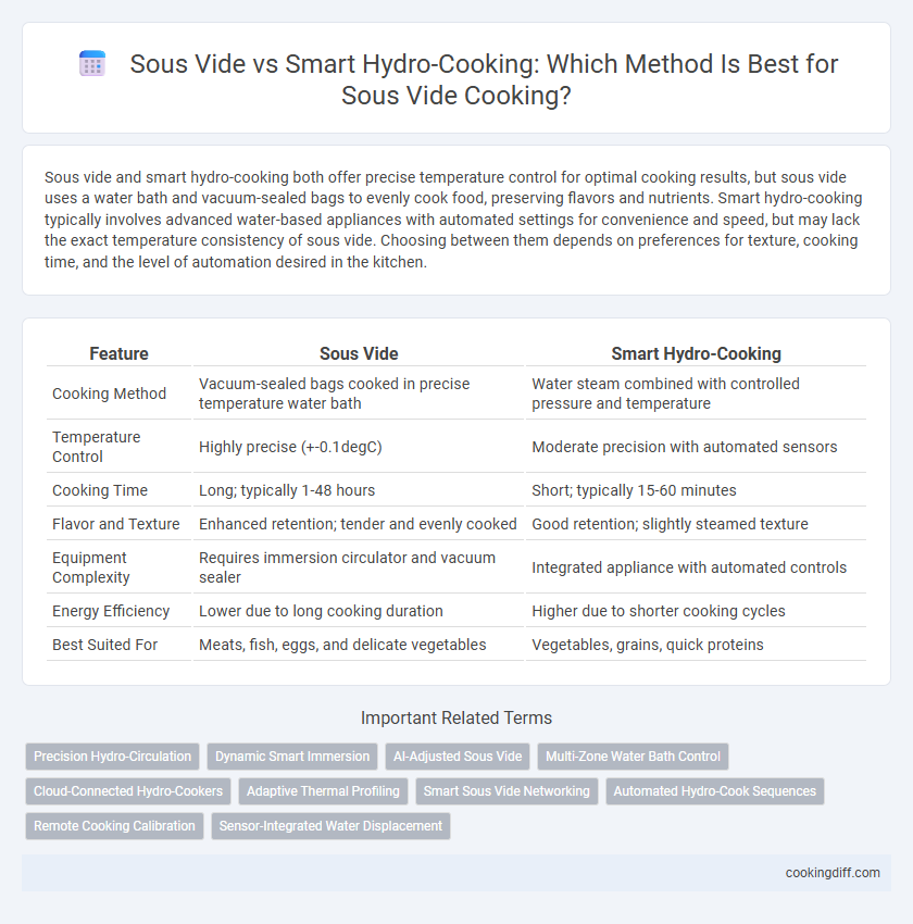 Sous Vide vs Smart Hydro-Cooking: Which Method Is Best for Sous Vide Cooking?