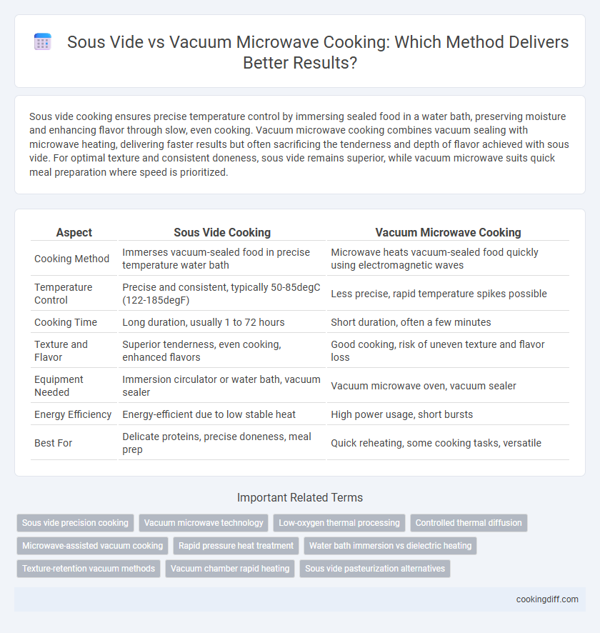 Sous Vide vs Vacuum Microwave Cooking: Which Method Delivers Better Results?
