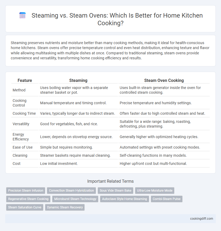 Steaming vs. Steam Ovens: Which Is Better for Home Kitchen Cooking?