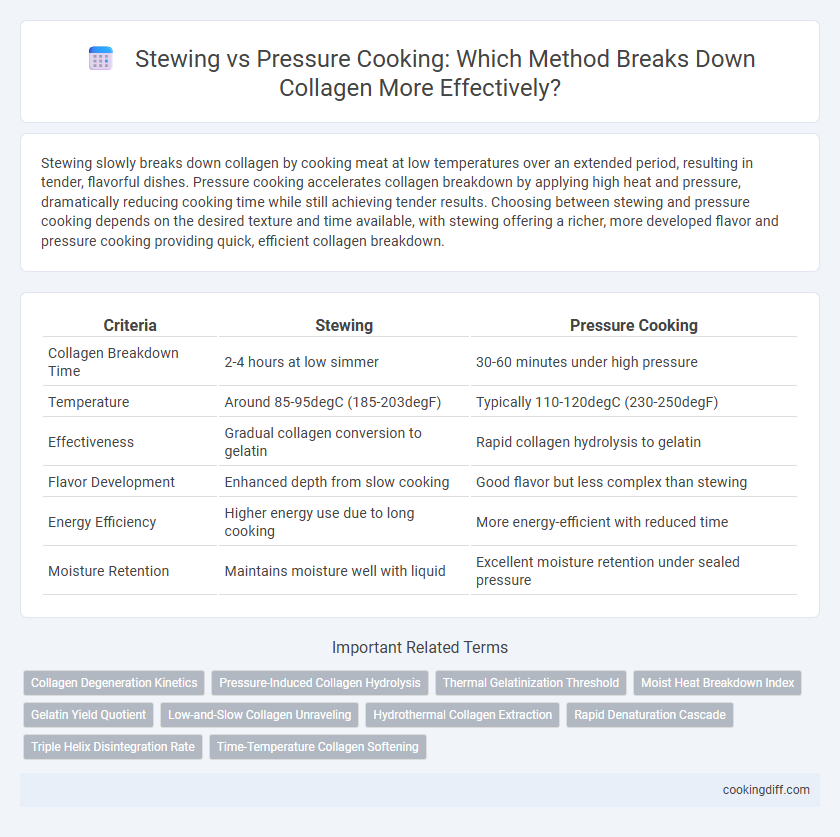 Stewing vs Pressure Cooking: Which Method Breaks Down Collagen More Effectively?