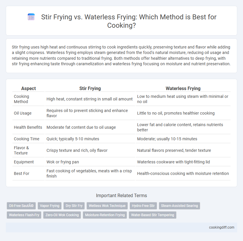 Stir Frying vs. Waterless Frying: Which Method is Best for Cooking?