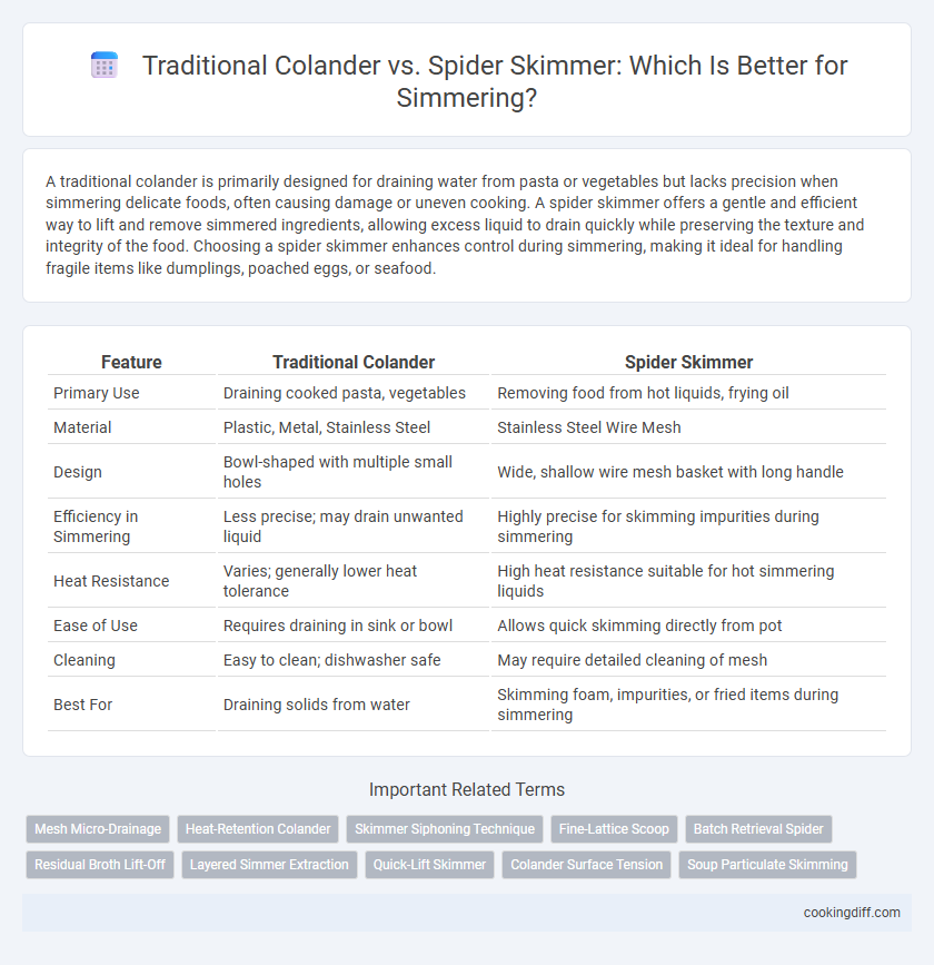 Traditional Colander vs. Spider Skimmer: Which Is Better for Simmering?
