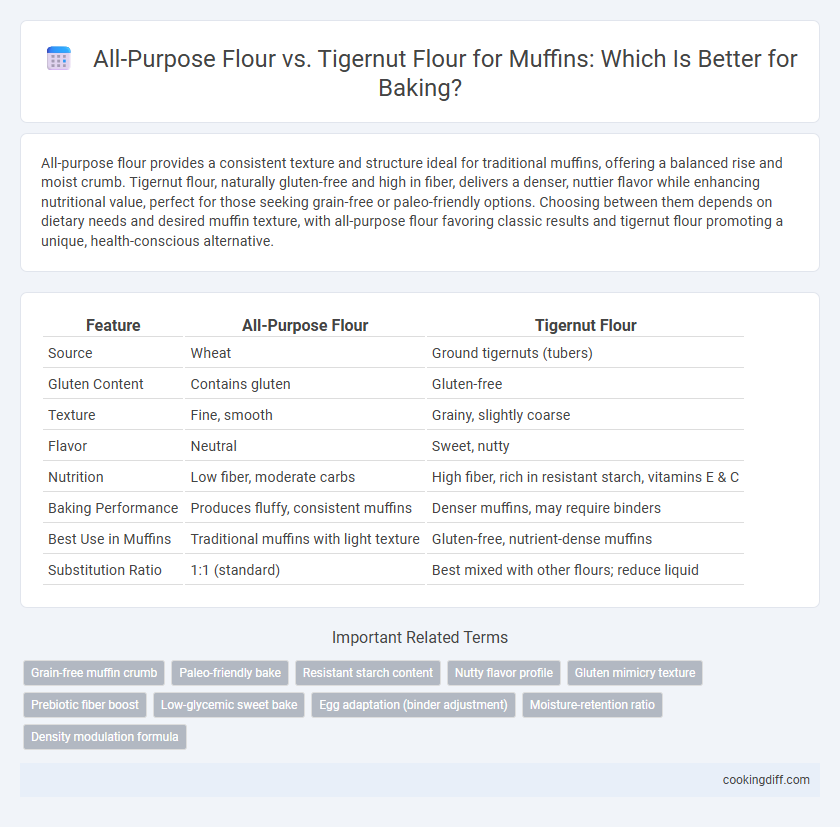 All-Purpose Flour vs. Tigernut Flour for Muffins: Which Is Better for Baking?