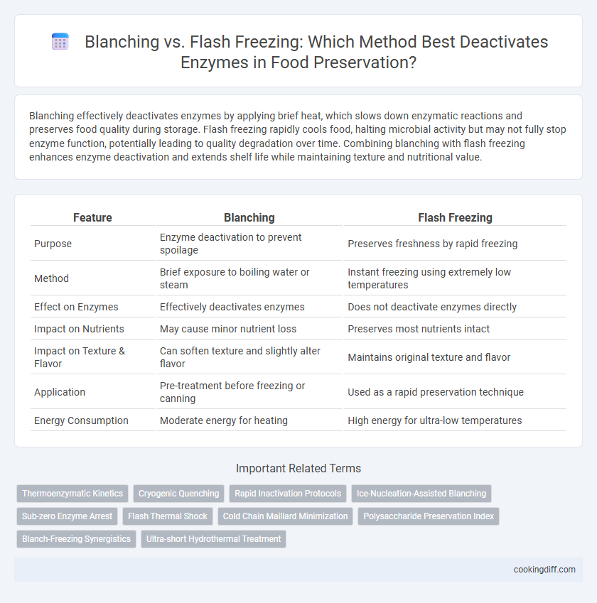 Blanching vs. Flash Freezing: Which Method Best Deactivates Enzymes in Food Preservation?