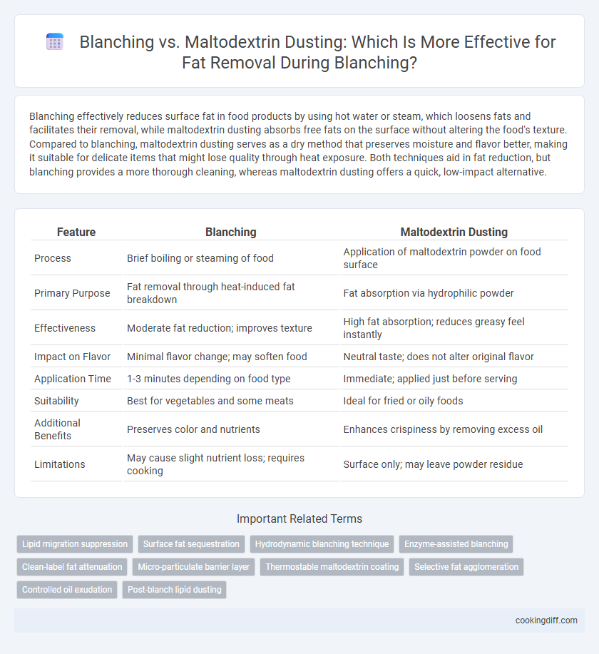 Blanching vs. Maltodextrin Dusting: Which Is More Effective for Fat Removal During Blanching?