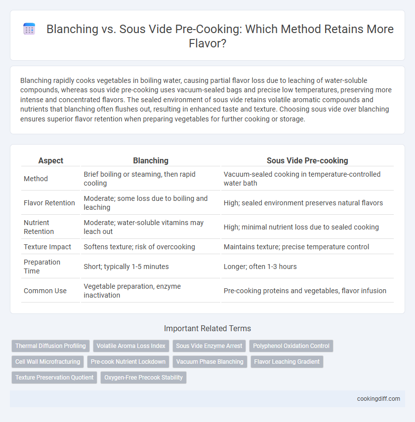 Blanching vs. Sous Vide Pre-Cooking: Which Method Retains More Flavor?