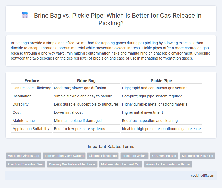 Brine Bag vs. Pickle Pipe: Which Is Better for Gas Release in Pickling?